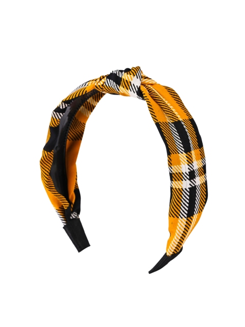 

BuckleUp Women Yellow & Black Checked Hairband
