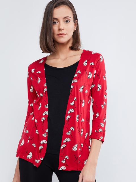 

max Women Red Printed Layered Top