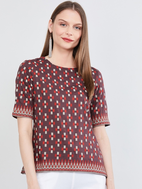 

max Women Mauve Printed Top