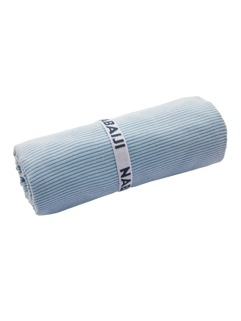 

Nabaiji By Decathlon Men Grey 200 GSM Striped Microfibre Towel