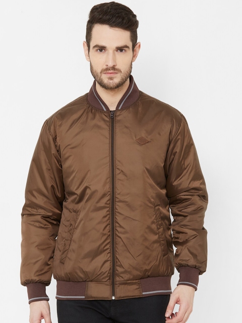 

Zeel Men Brown Solid Windcheater Bomber Jacket