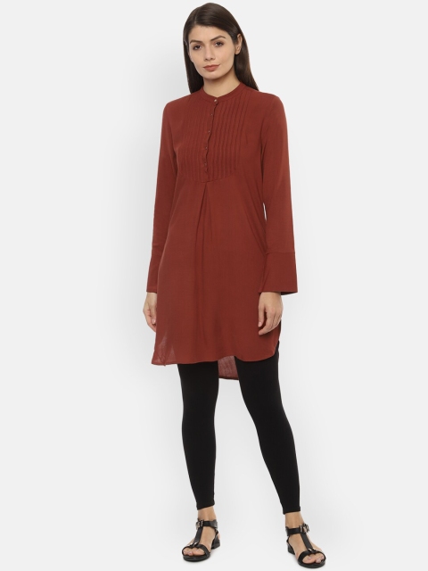 

Van Heusen Woman Brown Solid Tunic