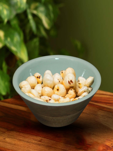 

nestroots Powder Blue Solid Wooden Serving Bowl