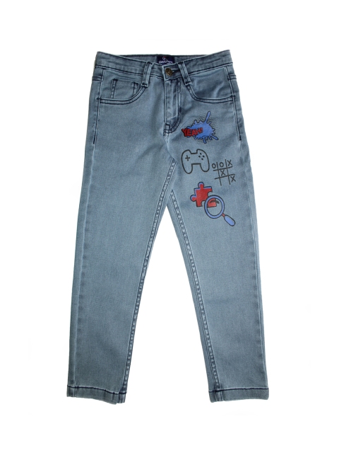 

KiddoPanti Boys Blue Regular Fit Mid-Rise Clean Look Stretchable Jeans