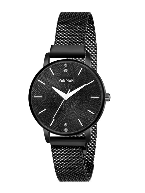 

VeBNoR Girls Black Analogue Watch WT 142