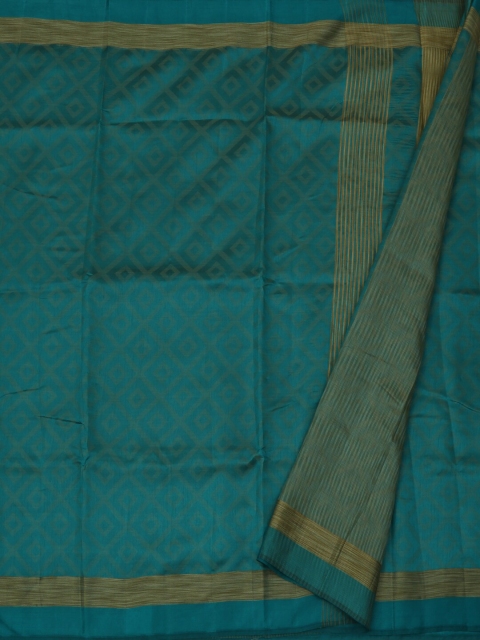 

Pothys Blue Woven Design Jute Silk Saree