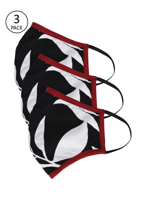 

Bene Kleed Pack Of 3 Black & White Printed Reusable 5-Ply Outdoor Masks
