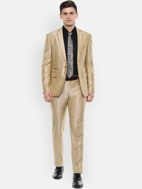 

Louis Philippe Men Beige Solid Slim-Fit Formal Suit