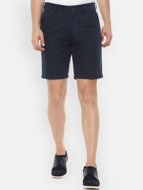 

V Dot Men Navy Blue Solid Regular Fit Shorts