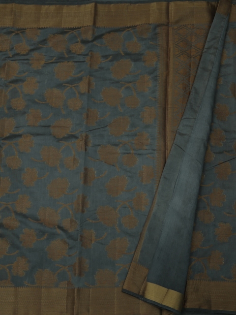 

Pothys Grey Woven Design Jute Silk Saree