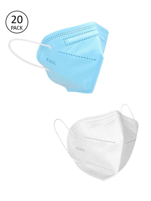 

OOMPH Pack Of 20 Blue & Grey Reusable 5-Ply KN95 Masks