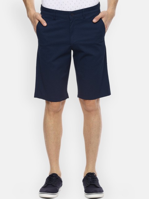 

Van Heusen Sport Men Navy Blue Printed Regular Fit Shorts