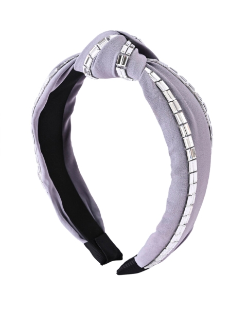 

BuckleUp Grey Embellished Hairband