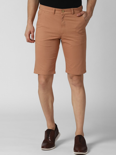 

Peter England Casuals Men Peach-Coloured Solid Regular Fit Shorts