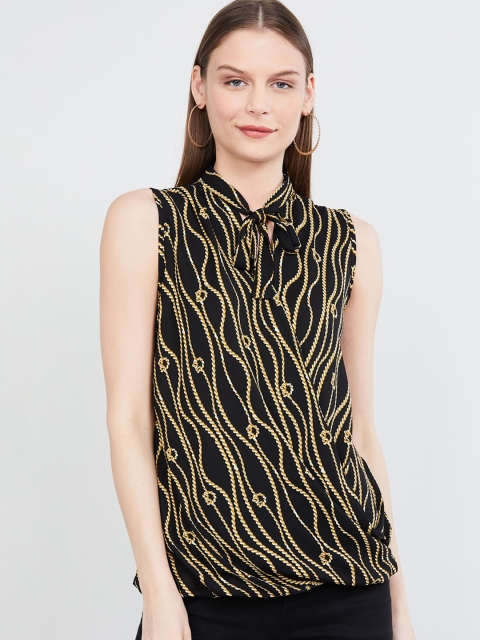 

max Women Black Printed Top