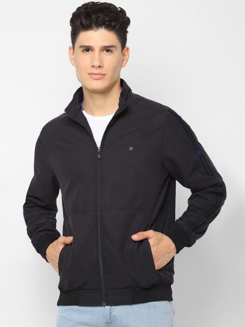 

Allen Solly Men Black Solid Bomber Jacket