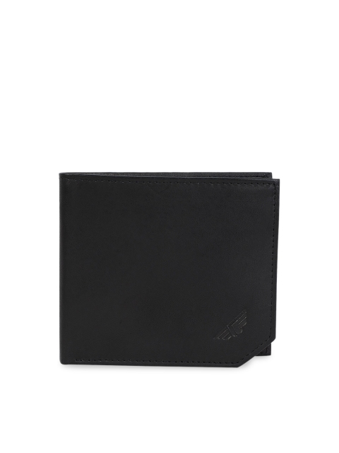 

Red Tape Men Black Solid Two Fold Wallet