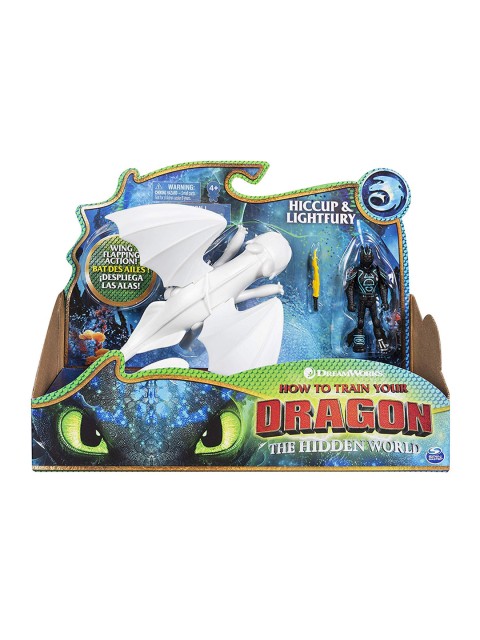 

HOW TO TRAIN YOUR DRAGON Boys White & Black Dragon With Vikings Figure