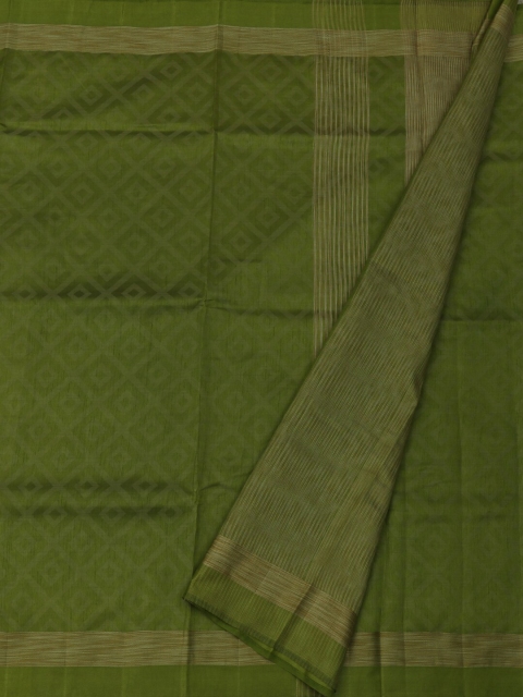 

Pothys Green Printed Jute Silk Saree