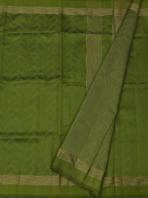 

Pothys Green Woven Design Jute Silk Saree