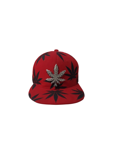 

Knotyy Unisex Red Printed Snapback Cap