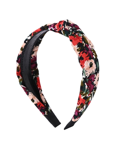 

BuckleUp Women Multicoloured Floral Printed Hairband, Multi