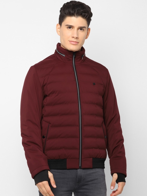 

Allen Solly Men Maroon Solid Bomber