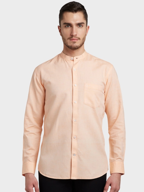 

ColorPlus Men Orange Tailored Fit Solid Casual Shirt
