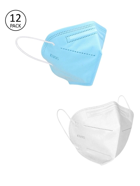 

OOMPH Unisex 12 Pcs Anti-Pollution Reusable 5-Ply KN95 Masks, Blue