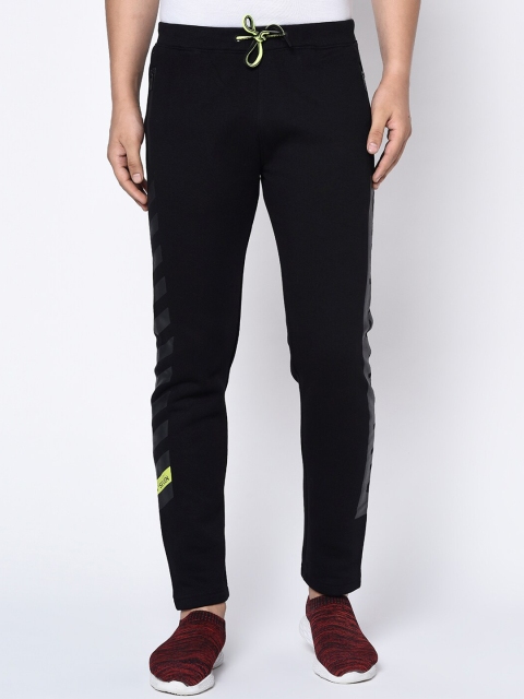 

Octave Men Black Solid Straight-Fit Track Pants