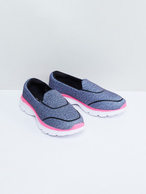 

max Women Navy Blue PU Walking Shoes