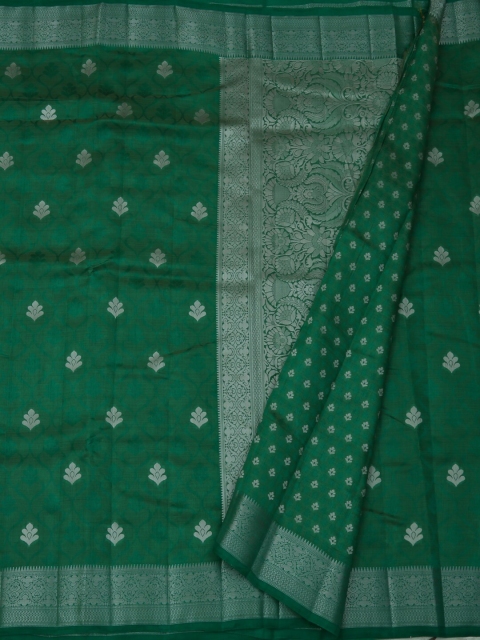 

Pothys Green Woven Design Jute Silk Saree