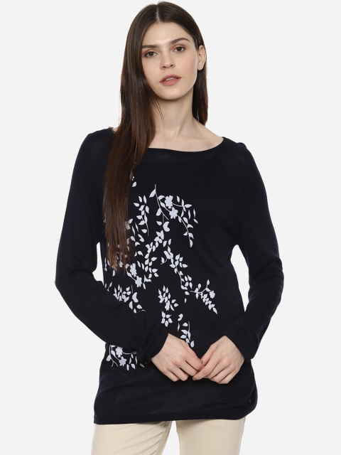 

Allen Solly Woman Women Navy Blue Printed Top