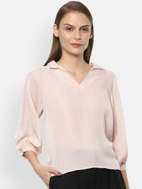 

Van Heusen Woman Beige Striped Top