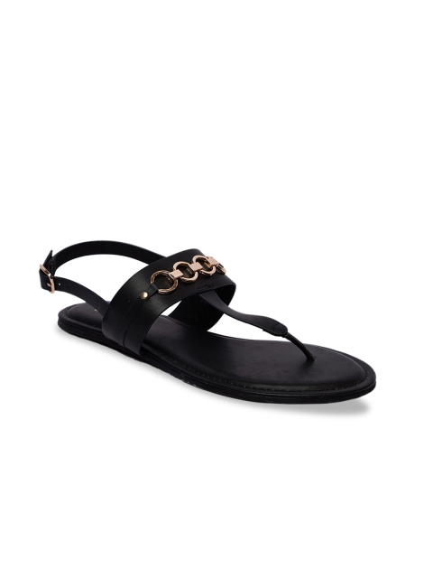 

Inc 5 Women Black Solid Open Toe Flats