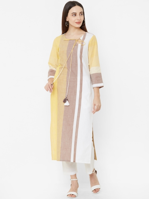 

Os Women Multicoloured Colourblocked A-Line Kurta, Multi