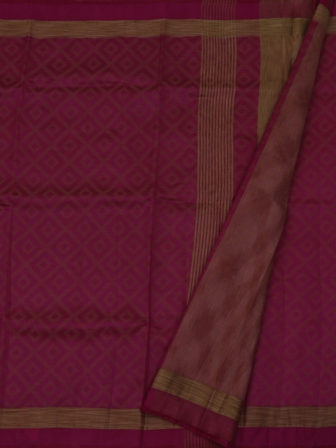 

Pothys Magenta Printed Jute Silk Saree