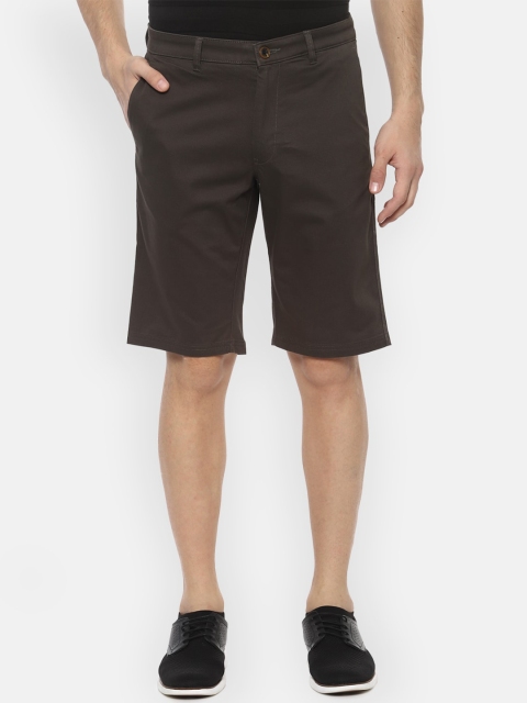 

Van Heusen Sport Men Olive Brown Printed Slim Fit Regular Shorts