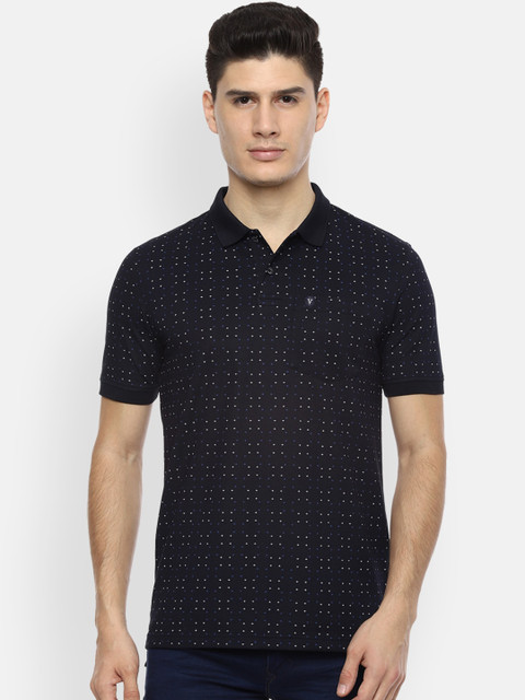 

Van Heusen Sport Men Navy Blue Printed Polo Collar T-shirt