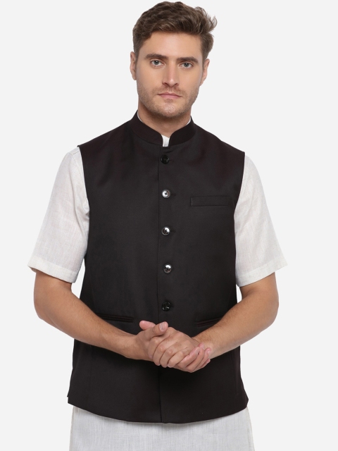 

JADE BLUE Men Brown Solid Modi Jacket