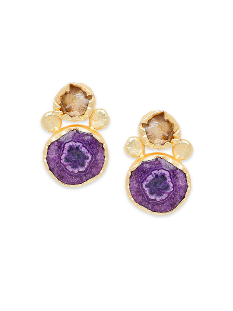 

Moon Dust Gold-Plated Contemporary Studs