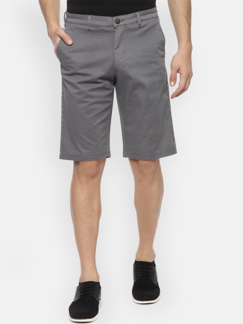 Van Heusen Sport Men Grey Printed Regular Fit Regular Shorts