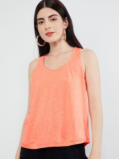 

max Women Orange Solid Top
