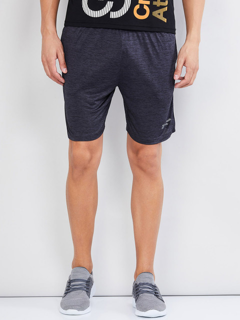 

max Men Navy Blue Self Design Regular Shorts, Grey
