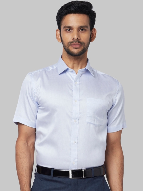 

Park Avenue Men Blue Regular Fit Self Design Formal Shirt
