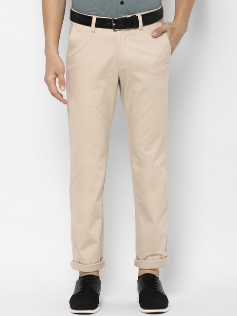 

Allen Solly Men Beige Regular Fit Solid Regular Trousers