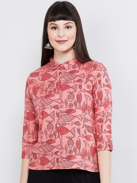 

max Women Pink Printed Top