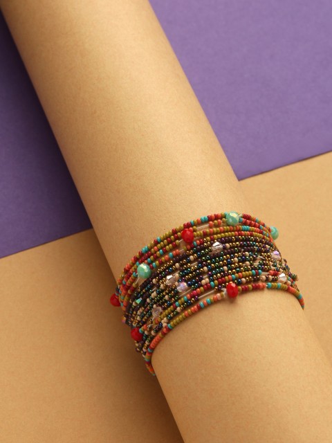 

STREET 9 Set Of 3 Multicoloured Charm Bracelets, Multi