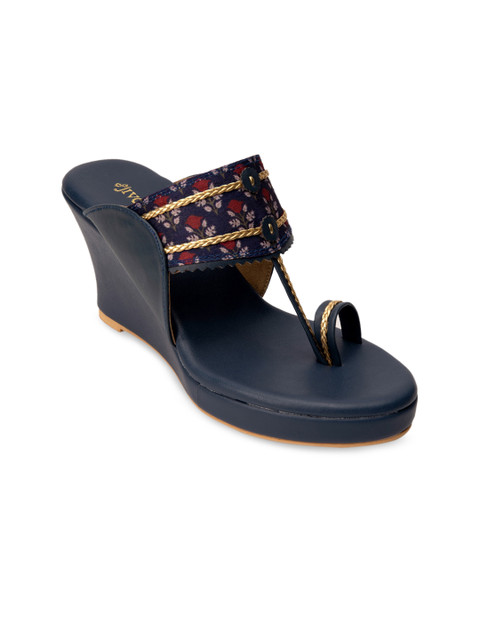 

Jivaana Women Blue Embellished Sandals