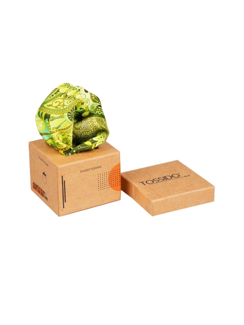 

Tossido Men Yellow Printed Pocket Square